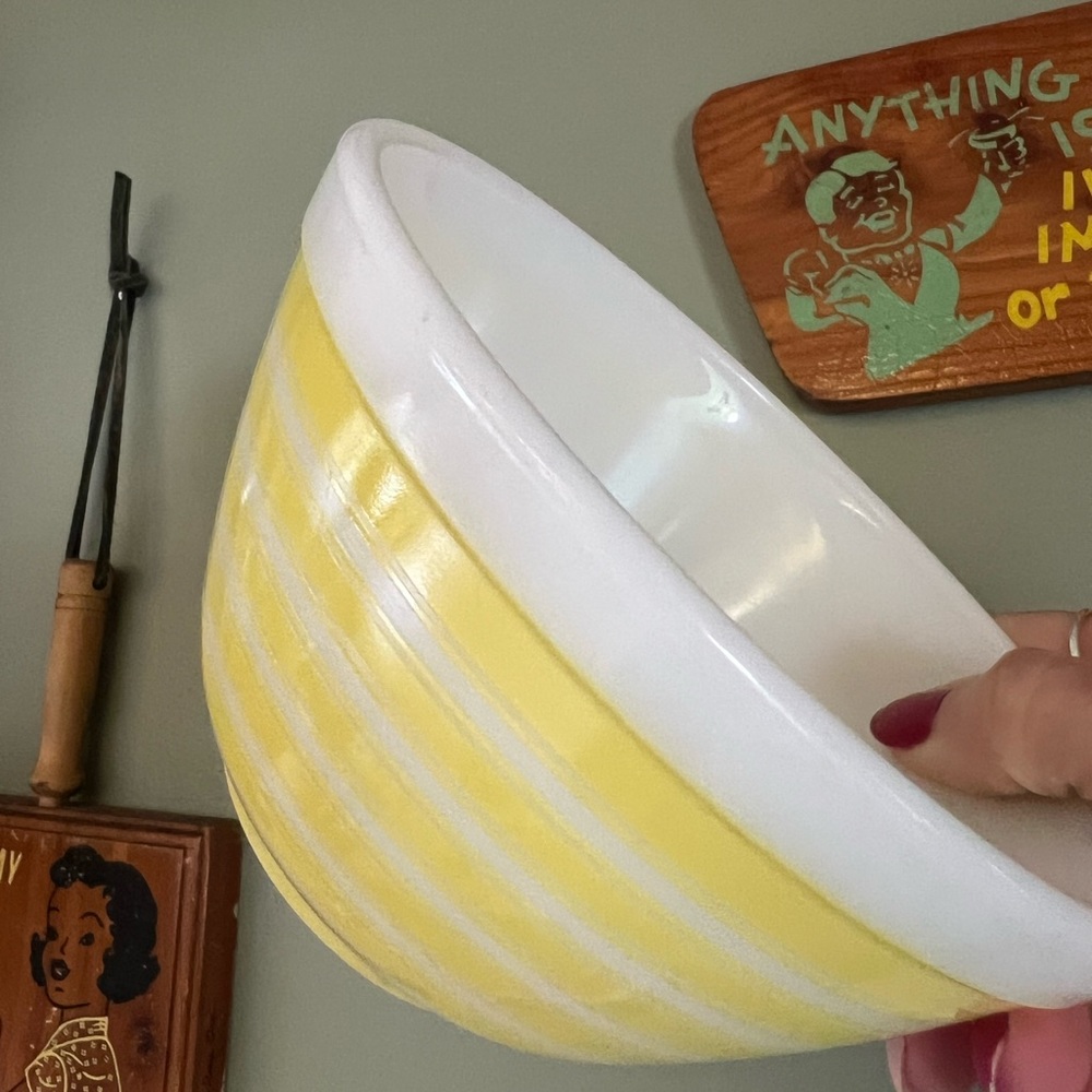 🍋 Vtg Yellow Stripe Pyrex 🍋 - Picture 11 of 11